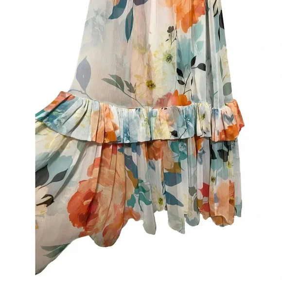 CHARO RUIZ IBIZA Rita tiered  Georgette Maxi Skirt Size XS - Picture 8 of 8